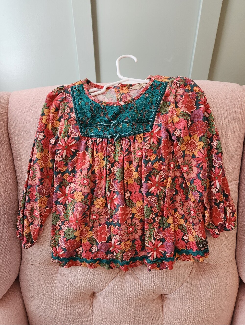 Matilda Jane 4 Or 4t Retro Floral Flower Fall Blouse Shirt Top